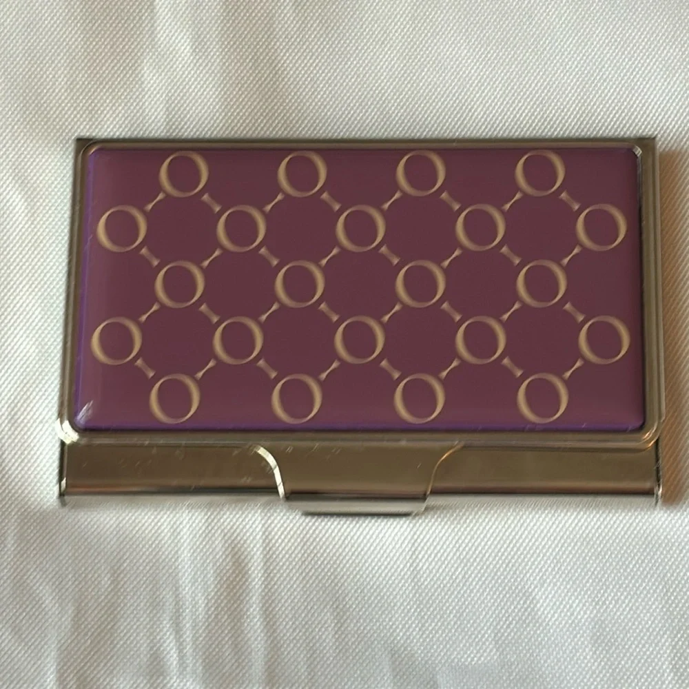 Oroton Card Holder Purple / Silver GUC